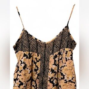 Vintage Volcom Black and Tan Oversized Dress